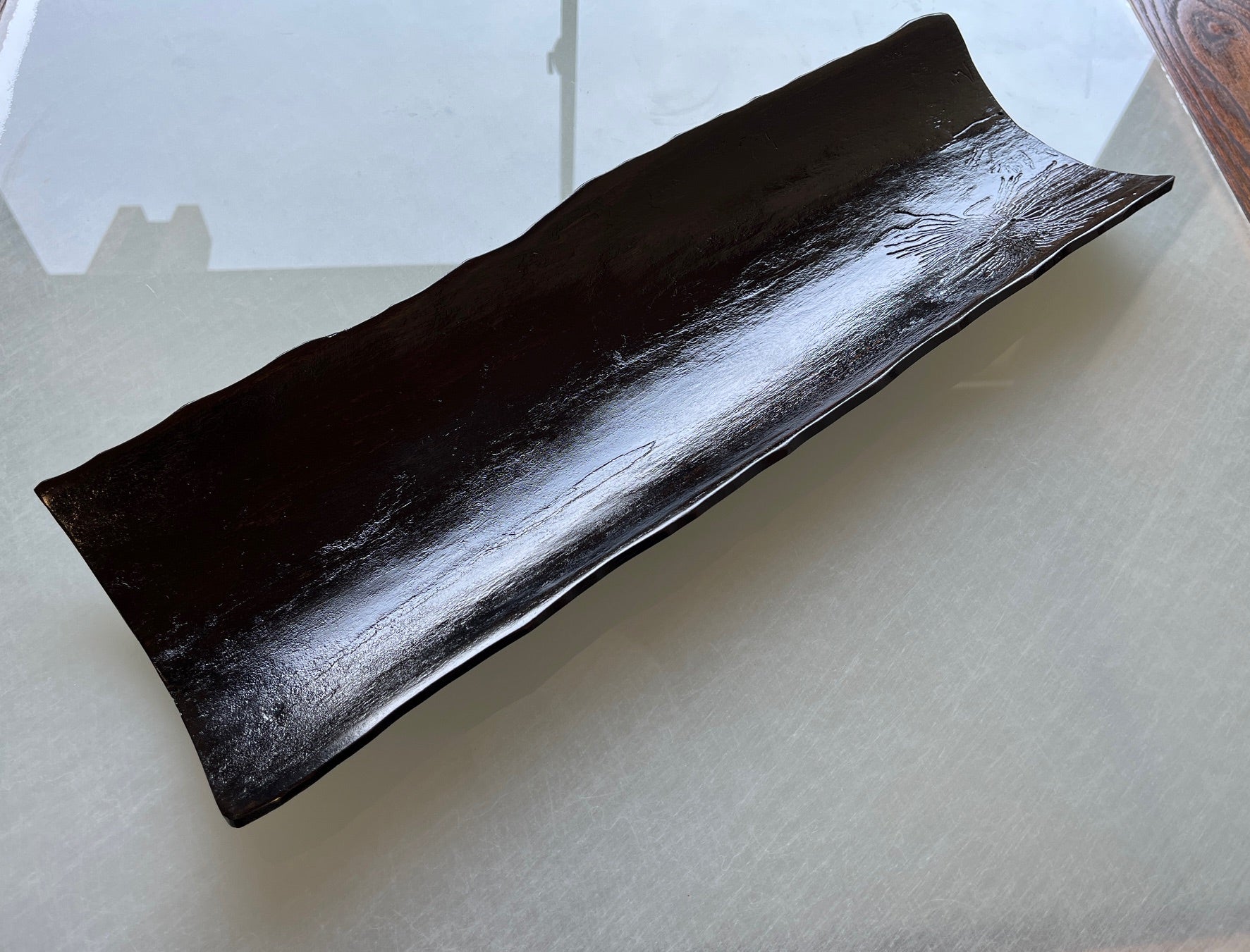 欅皮皿 黒拭漆 – 浅田漆器工芸オンラインショップ