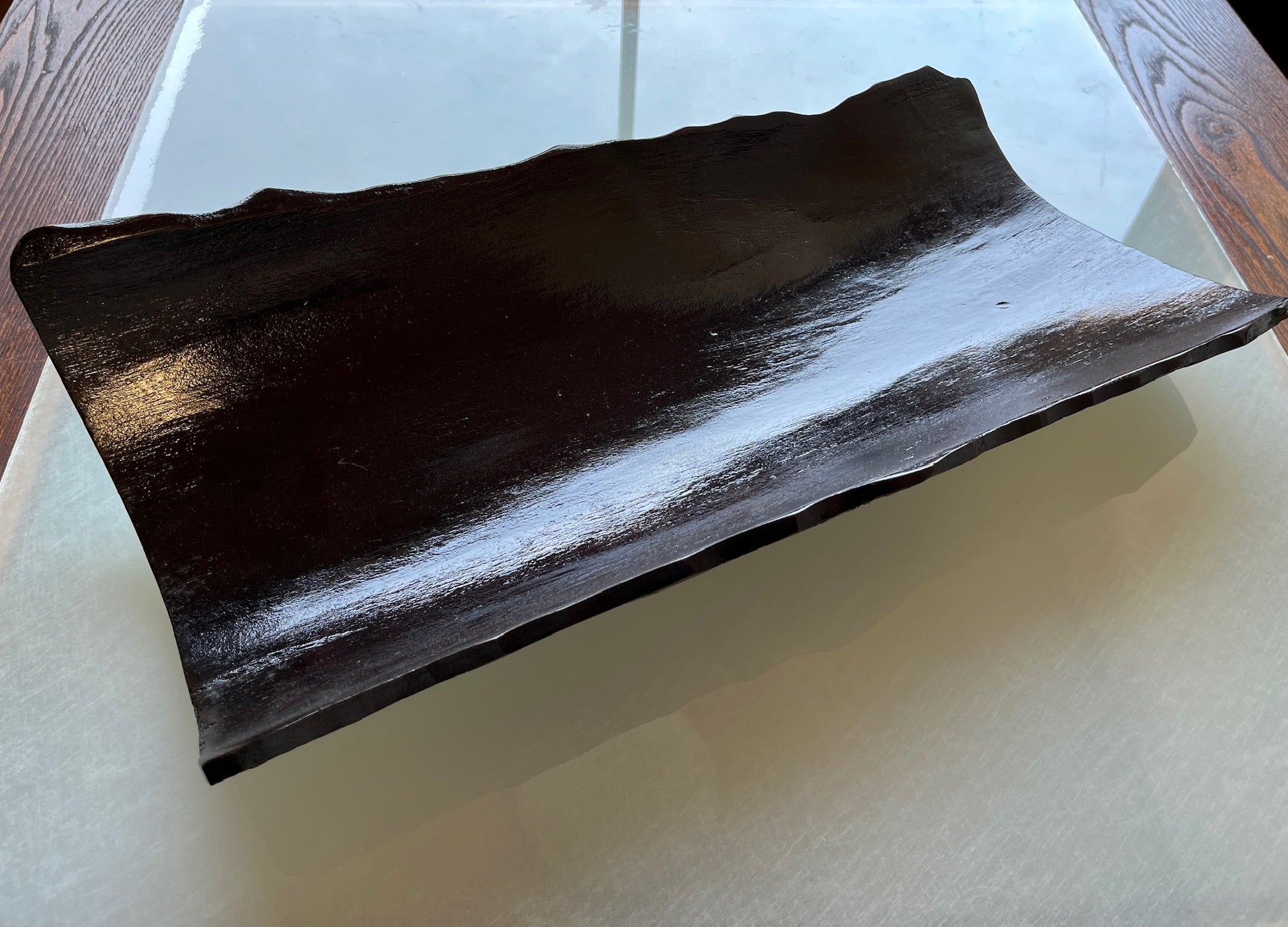 欅皮皿 黒拭漆 – 浅田漆器工芸オンラインショップ